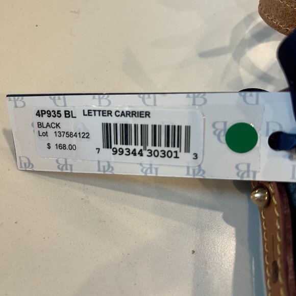 DOONEY & BOURKE BLACK LETTER CARRIER CROSSBODY BAG (NWT) - Picture 3 of 6